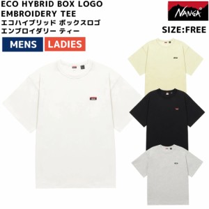 ナンガ NANGA ECO HYBRID BOX LOGO EMBROIDERY TEE エコハイブリッド ボックスロゴ エンブロイダリー ティー メンズ レディース ユニセッ