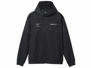 デサント DESCENTE S.F.TECH エス.エフ.テック ロゴ総柄 バックロゴ フルジップフーディー ユニセックス 秋 冬 ブラック 黒 スポーツ ト