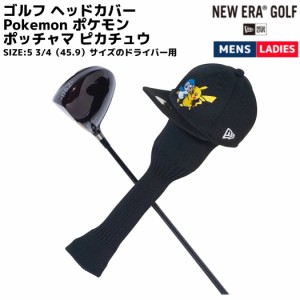 ニューエラ NEW ERA ゴルフ ヘッドカバー Pokemon ポケモン ポッチャマ ピカチュウ メンズ レディース ユニセックス ブラック 黒 GOLF ゴ