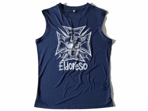 エルドレッソ ELDORESO Lsd Bone Sleeveless Lsd ボーン スリーブレス ユニセックス 春 夏 ネイビー 紺 スポーツ トレーニング タンクト