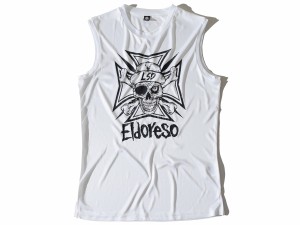 エルドレッソ ELDORESO Lsd Bone Sleeveless Lsd ボーン スリーブレス ユニセックス 春 夏 ホワイト 白 スポーツ トレーニング タンクト