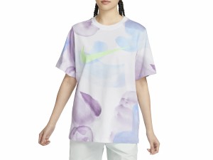 ナイキ NIKE スポーツウェア エッセンシャル プリンテッド Tシャツ レディース 春 夏 パープル 紫 スポーツ フィットネス 半袖 Tシャツ H