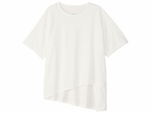 ダンスキン DANSKIN アシンメトリービッグティー レディース 春 夏 ホワイト 白 スポーツ フィットネス 半袖 Tシャツ DC724106-JW