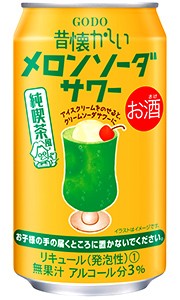 合同 昔懐かしい メロンソーダ サワー 350ml 缶 × 24本 1ケース