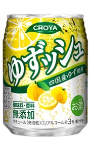 チョーヤ ゆずッシュ 日本ゆず 250ml 缶 バラ　1本 【ミニ缶】