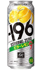 サントリー −196 イチキューロク ストロングゼロ ビターレモン 500ml 缶 × 24本 1ケース