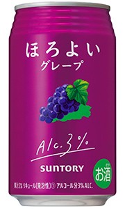 サントリー ほろよい グレープ 350ml 缶 × 24本 1ケース