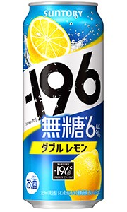 サントリー −196 イチキューロク 無糖 ダブルレモン 500ml 缶 バラ　1本