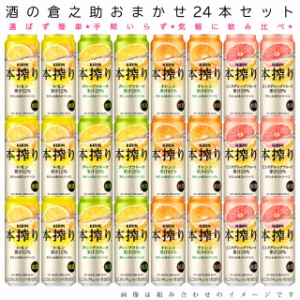 おまかせ500ml缶 チューハイ【キリン　本搾りチューハイ】 24本入り詰め合わせ 飲み比べセット　500ml缶×24本　1ケース[缶チューハイ]