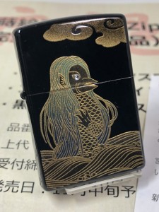 ジッポーZippo 本金蒔絵【アマビエ】黒本漆 2LA-AMABIE ベロア箱入 妖精★新品＜受注生産限定＞疫病退散 新品