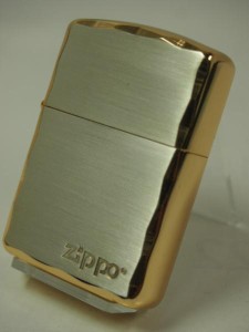 ジッポーZippo ARMOR シンプルロゴ・シャインレイ 彫刻アーマー金銀SG シルバーゴールド 新品