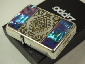 ジッポーZippo シェル NATIVE PISH シルバーShell（両面）ユーズド加工  新品