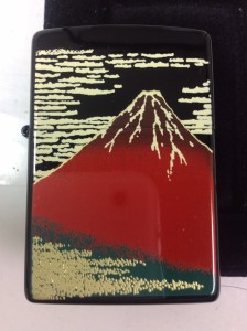 ジッポーZippo 本金蒔絵【赤富士】黒本漆 2LA-AKAFUJI ベロア箱入 ふじ★新品