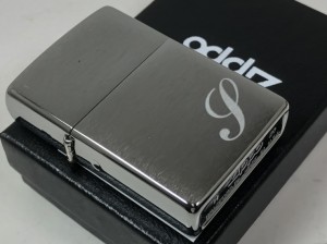 ジッポーZippo イニシャル「 S 」シルバー色/彫刻 200-S 新品