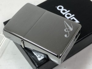 ジッポーZippo イニシャル「 A 」シルバー色/彫刻 200-A 新品