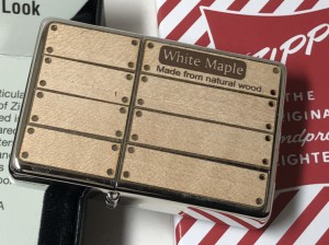 ジッポー絶版2013年製 Zippo Wood ウッドコンテナ/ホワイトメイプル#シルバー銀230-SV 新品1937レプリカ