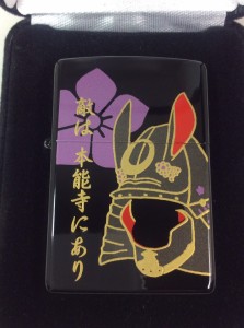 ジッポーZippo 本金蒔絵【明智光秀】黒本漆 2LA-MITSUHIDE1 ベロア箱入★敵は本能寺にあり