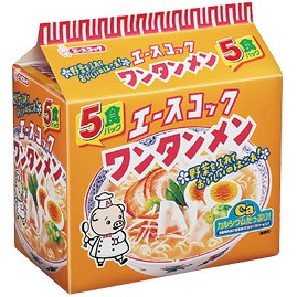 エースコック ワンタンメン 1箱5食入×6袋