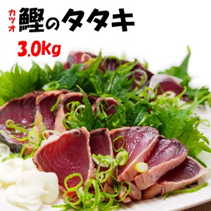 カツオ たたき 3kg(7〜9本入)　業務用にも最適 (鰹 カツオ かつお)