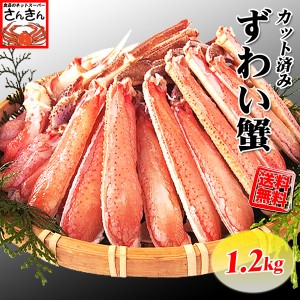 生 ずわい 蟹(かに カニ)カット済み１．２ｋｇセット 送料無料