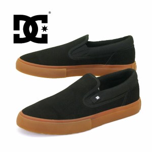 ディーシーシューズ DC Shoes MANUAL SLIP-ON LE DM224023 BGM マニュアル スリップ オン レザー スケボー 黒 スニーカー メンズ 送料無