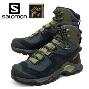 サロモン SALOMON QUEST ELEMENT GORE-TEX 414571 黒オリーブ ハイキング 登山靴 ゴアテックス 撥水 防水 レザーハイキングブーツ メンズ