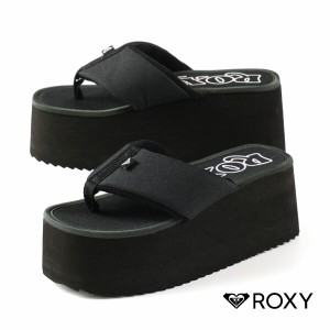 ロキシー ROXY SUNNY SUNSET サニー サンセット RSD232204 BLK 厚底 ボリュームソール トング プラットフォーム サンダル 黒 レディース 