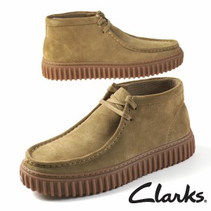 クラークス Clarks Torhill Hi トーヒル ハイ 26173663 厚底 ハイカット ワラビー ブーツ サンド スエード モカシン メンズ カジュアル 