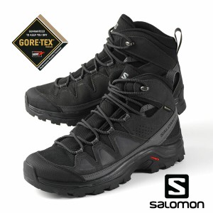 サロモン SALOMON QUEST ROVE GTX 471813 ハイカット トレッキング レザーハイキングブーツ 登山靴 縦走 ゴアテックス 軽量 防水 黒 メン