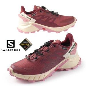 サロモン SALOMON SUPERCROSS 4 GTX W 473168 トレイルランニングシューズ ハイキング トレラン 登山靴 ワインレッド ゴアテックス 透湿/