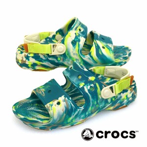 クロックス crocs classic all terrain marbled sandal 207888 3UF クラシック オール テレイン マーブル 2本ベルト スライド サンダル 