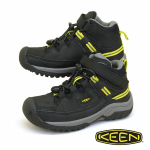 キーン KEEN TARGHEE MID WP ターギー ミッド ウォータープルーフ 1026297 黒灰 防水透湿 ハイキングシューズ 登山靴 キッズ/ジュニア シ