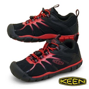 キーン KEEN CHANDLER 2 CNX チャンドラー ツー シーエヌエックス 1026496 黒赤 スニーカー 防滑 キッズ/ジュニア シンプル カジュアル 