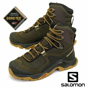 サロモン SALOMON QUEST ELEMENT GORE-TEX 472161 濃茶 ハイキング 縦走 登山靴 ゴアテックス 撥水 防水 レザー ハイカット トレッキング