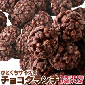 プレミアム認定のお店！一口サイズ チョコクランチ 100個(50個×2袋) 個包装だからプレゼントやお土産にぴったり 送料無料/常温便