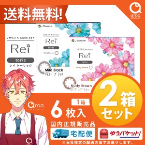 カラコン メニコンrei 乱視（トーリック） 2week 6枚入2箱 コンタクトレンズ レイ 送料無料