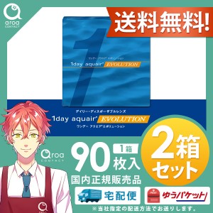 送料無料 ワンデー アクエア エボリューション 90枚×2箱 1day コンタクトレンズ  クーパービジョン バイオメディックス EV　使い捨て