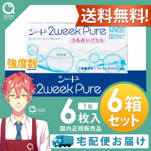 シード 2week pure うるおいプラス（強度数） ピュア 【6枚×6箱】 SEED 送料無料 ポスト投函商品