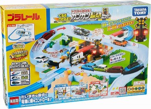 4904810898252:プラレール トミカと遊ぼう! くるぞわたるぞ! カンカン踏切セット【新品】 タカラトミー セット