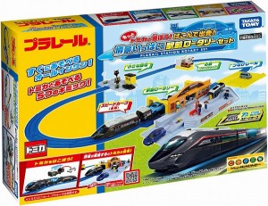 4904810912422:プラレール もっとトミカと遊ぼう! はこんで出発! 情景いっぱい駅前ロータリーセット【新品】 タカラトミー セット