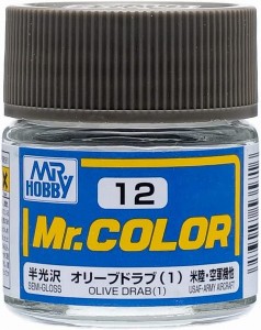 4973028716115:塗料 C12 オリーブドラブ(1)【新品】 GSIクレオス Mr.カラー