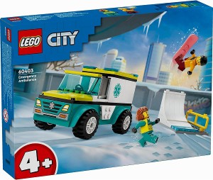 5702017566764:レゴ シティ 救急車とスノーボーダー 60403【新品】 LEGO　知育玩具