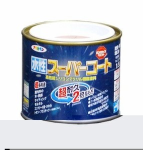 アサヒペン ペンキ 水性スーパーコート 水性多用途 黄色 1/5L