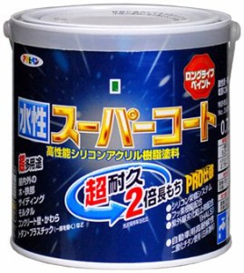 アサヒペン ペンキ 水性スーパーコート 水性多用途 黄色 0.7L