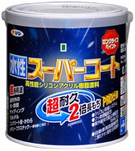 アサヒペン ペンキ 水性スーパーコート 水性多用途 若草色 0.7L