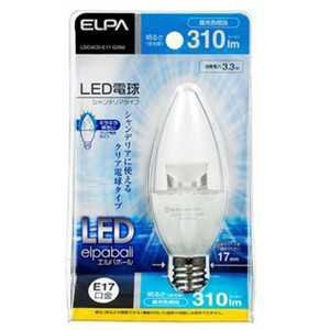 エルパ LED電球 E17口金 全光束310lm(3．．3Wシャンデリア球タイプ) 昼光色相当 elpaball LDC4CD-E17-G350