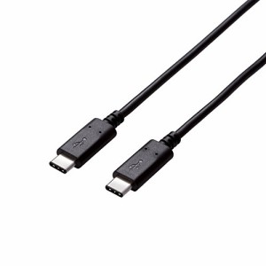 ELECOM USB2.0ケーブル C-Cタイプ PD対応 USB規格認証品 5A出力 1.0m ブラック U2C-CC5P10NBK