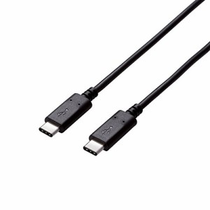 ELECOM USB2.0ケーブル C-Cタイプ PD対応 USB規格認証品 5A出力 2.0m ブラック U2C-CC5P20NBK