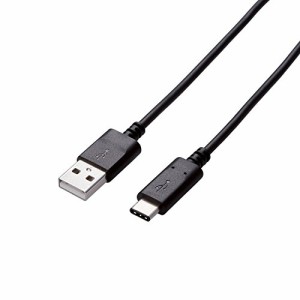 ELECOM USB2.0ケーブル Aオス-Cオス USB2.0規格正規認証品 1.5m ブラック U2C-AC15NBK
