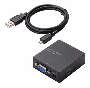 ELECOM アップスキャンコンバーター 3.5φ VGA to HDMI HDMI1.3 USB外部給電可能 AD-HDCV03